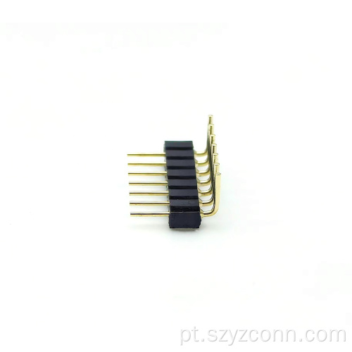 Conector de cabeçalho de pino usinado com passo de 2,54 mm 7P